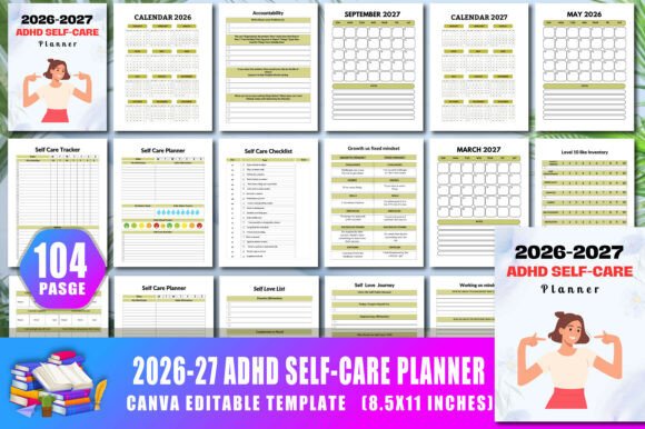 2026-27 ADHD Self Care Planner: Your Two-Year Companion for Clarity and Calm
