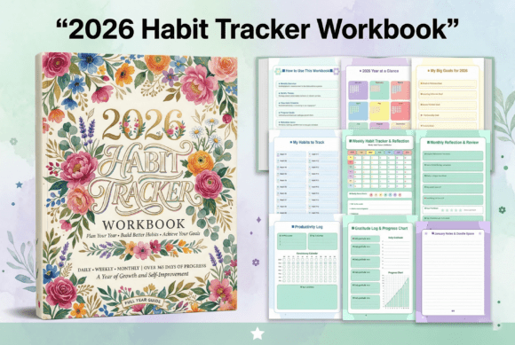 2026 Habit Tracker Workbook: Build Better Habits and Stay Consistent Every Day
