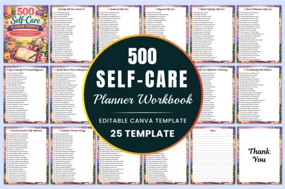 500 Self-Care Planner Prompts KDP – A Strategic Tool for Intentional Well-Being