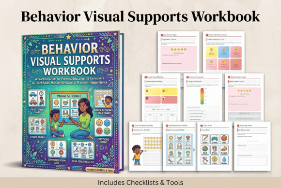 Behavior Visual Supports Workbook – A Practical Tool for Building Routine, Communication, and Emotional Awareness