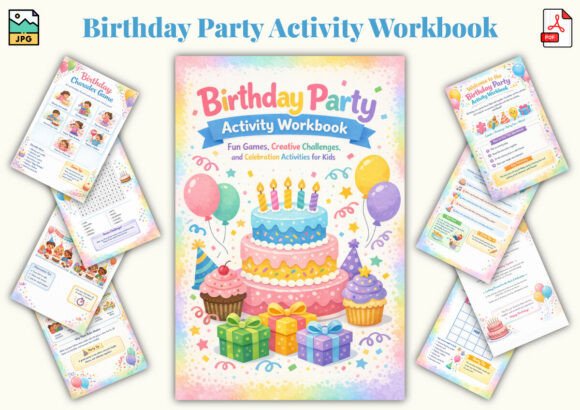 Birthday Party Activity Workbook for Fun Celebrations