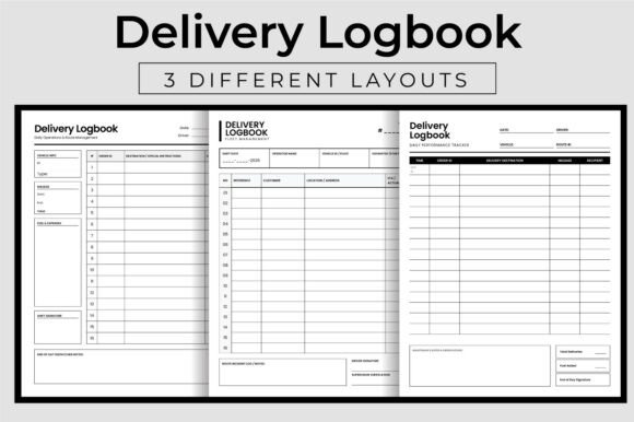 Delivery Logbook Fleet Route Tracker: Build a Professional KDP Interior Bundle