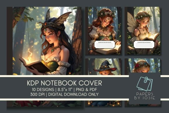 Fairy KDP Notebook Cover Designs for Your Publishing Journey