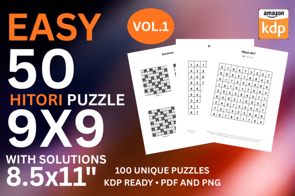 Hitori Logic Puzzles Vol 1 Easy – A Smart Product for Puzzle Publishers