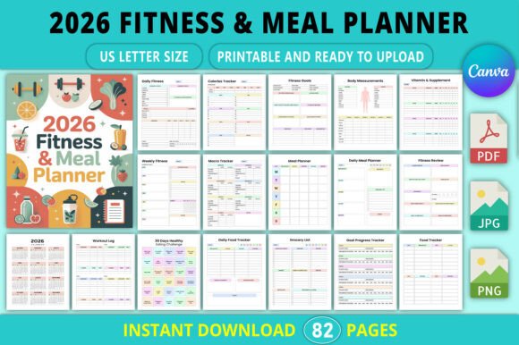 The Editable 2026 Fitness Meal Planner: A Complete System for Nutrition, Workouts, and Progress Tracking