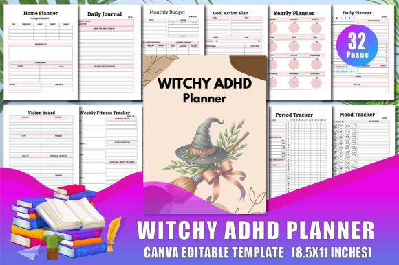 WITCHY ADHD PLANNER: A Flexible, Editable Tool for Managing Daily Life with Intention